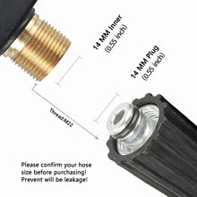 Load image into Gallery viewer, High Pressure Car Wash Water Gun Aluminum Core Quick Insertion FiveColor Fan Shaped Nozzle Union Nozzle Car Washing Gun M22-14