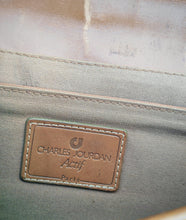 Load image into Gallery viewer, Vintage Charles Jourdan Actif Paris Leather & Canvas Briefcase Document Bag
