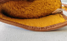 Load image into Gallery viewer, Vintage Tan Vinyl Gloves with Warm Lining – Size Medium – Made in Hong Kong