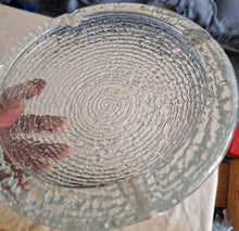 Load image into Gallery viewer, Vintage Ashtray In Glass Geometrical Layers Of Ice Patterns , France Circa 1960