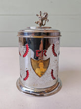 Load image into Gallery viewer, Vintage Royal Commemorative Tea Caddy Canister - Silver with Royal Portraits
