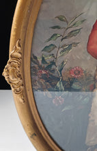 Load image into Gallery viewer, Vintage Oval Framed Arthur Devis Print Boy with Dog Antique Gilt Frame 48cm