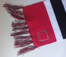 Load image into Gallery viewer, Manchester United Supporters Scarf Red Black White Football Fan Fringe 157cm