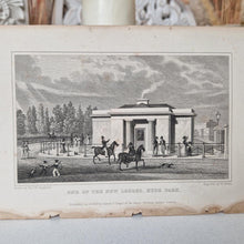 Load image into Gallery viewer, Vintage Book Plate Print: One of the new lodges, Hyde Park, London Drawn By Thomas Hosmer Shepherd E