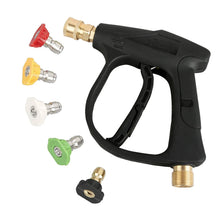 Load image into Gallery viewer, High Pressure Car Wash Water Gun Aluminum Core Quick Insertion FiveColor Fan Shaped Nozzle Union Nozzle Car Washing Gun M22-14
