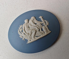 Load image into Gallery viewer, Vintage Wedgwood Jasperware Trinket Box – Blue & White Classical Relief – Collectible
