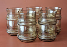 Load image into Gallery viewer, Set of 5 Fidenza Drinking Glasses Light Smoke Color 10 oz Made In Italy