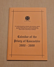 Load image into Gallery viewer, Calendar Of The Priory Of Lancashire 2008 - 2009 , Masonic Information Guide