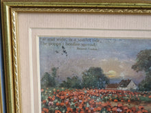 Load image into Gallery viewer, Original George V Postcard In Frame Dated 1913 with 1/2 Penny Stamp Poppy Flower