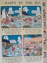 Load image into Gallery viewer, Vintage Tiny and Tot Are Happy by the Sea Double Page Book Print 35 x 25.5cm