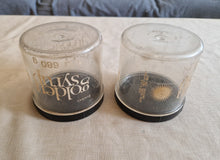 Load image into Gallery viewer, 2 x Fowler's Tate Lyle Golden Syrup Storage Container Jars with Black Lids 70s Advertising