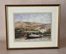 Load image into Gallery viewer, Vintage Print Picture In Wooden Frame: The Gondola Coniston By Cameo Sutton Coldfield Dennis Harper