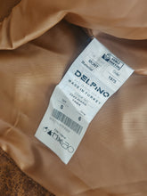 Load image into Gallery viewer, Delpino Men’s Brown Faux Leather Biker Jacket – Size S – Made in Turkey