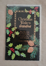 Load image into Gallery viewer, Vintage Unused Christmas Card Christmas Wishes Grandma Sealed