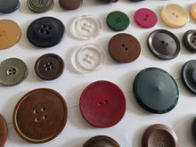 Load image into Gallery viewer, Job lot of 60 Used Vintage Mixed Colour Buttons , Mixed Sizes and Mixed Designs