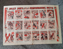Load image into Gallery viewer, Vintage Circus Print – Jolly Joey and His Performing Pets Double Page Book Plate | 50.5 x 35 cm | An