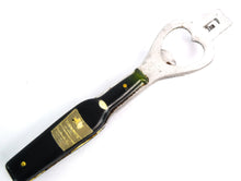 Load image into Gallery viewer, Vintage Black And White Whisky Bottle Shaped Handle Bottle Opener