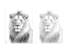 Load image into Gallery viewer, 10 Wild Animals Coloring Book – For Adults and Kids | Grayscale Coloring Pages | Instant Download | Printable PDF