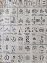 Load image into Gallery viewer, Vintage Drawing Image Book Plate , Army Officer Rank Badges Patch Image Illustrations, What Rank is