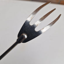 Load image into Gallery viewer, 50s 60s Vintage Retro Skyline Red Plastic Handle Kitchen Utensil Meat Fork