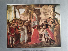 Load image into Gallery viewer, Vintage Book Plate Print , Adoration of the Magi , c. 1477 , Florence, Uffizi