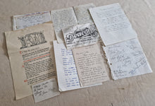 Load image into Gallery viewer, 9 x vintage ephemera: Religious  Paper, Hand Written Poems, Old letter, Old Advert, Signatures on ol