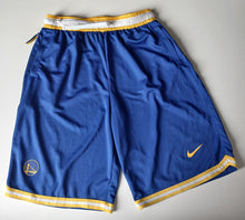 Load image into Gallery viewer, Nike Golden State Warriors NBA Basketball Shorts Blue Yellow Size XL 18-20