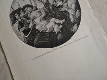 Load image into Gallery viewer, Vintage Double-Sided Art Book Plate , Head of St. Sebastian / Madonna Angels