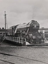 Load image into Gallery viewer, Black White Photo Locomotive Steam Engine North Yorkshireman 30/06/81 4472 Flying Scotman Turned at