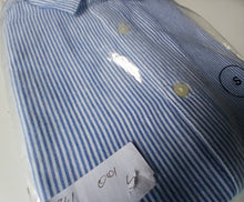 Load image into Gallery viewer, ONLY & SONS Men's Blue White Striped Oxford Shirt Size S Long Sleeve New