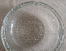 Load image into Gallery viewer, Vintage Ashtray In Glass Geometrical Layers Of Ice Patterns , France Circa 1960