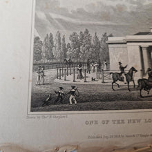 Load image into Gallery viewer, Vintage Book Plate Print: One of the new lodges, Hyde Park, London Drawn By Thomas Hosmer Shepherd E
