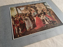 Load image into Gallery viewer, Vintage Book Plate Print , Adoration of the Magi , c. 1477 , Florence, Uffizi