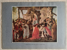 Load image into Gallery viewer, Vintage Book Plate Print , Adoration of the Magi , c. 1477 , Florence, Uffizi