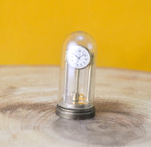 Load image into Gallery viewer, Vintage Brass Temptation Miniature Dollhouse Dome Clock Ornament (Not real clock)