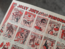 Load image into Gallery viewer, Vintage Circus Print – Jolly Joey and His Performing Pets Double Page Book Plate | 50.5 x 35 cm | An