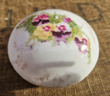 Load image into Gallery viewer, Round Hand Painted Floral Flower Ceramic Trinket Box