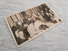 Load image into Gallery viewer, Antique Vintage Photograph | Group Party Dining Scene | Sepia Photo 14.2cm x 9cm