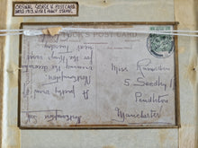 Load image into Gallery viewer, Original George V Postcard In Frame Dated 1913 with 1/2 Penny Stamp Poppy Flower