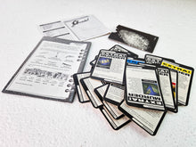 Load image into Gallery viewer, Vintage Cluedo Game Cards Spare Parts , Murder Wallet, Weapon Cards, Character Cards