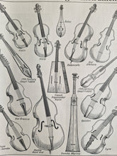 Load image into Gallery viewer, Stringed Musical Instruments Image Illustrations Vintage Drawing Image Book Plate, What is That Str