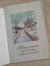 Load image into Gallery viewer, Vintage Christmas Greeting Card – With Love to Dad – New & Sealed – Winter Scene