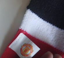 Load image into Gallery viewer, Manchester United Supporters Scarf Red Black White Football Fan Fringe 157cm