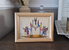 Load image into Gallery viewer, Book Plate Print Picture Frame Carnival Circus Acrobat Performers wooden frame