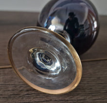 Load image into Gallery viewer, Vintage Blue Colour Sherry Glass With Gold Colour Edge 13.5cm tall