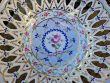 Load image into Gallery viewer, Beautiful porcelain pierced chintzy dish made by past times 1980s , Lattice Bowl - Beautiful Colours