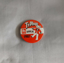 Load image into Gallery viewer, Vintage Ty-Phoo NCH Appeal 1987 Teddy Bear Pin Badge 5.4cm Charity Collectible