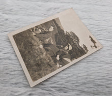 Load image into Gallery viewer, Vintage Sepia Colour Old Family Travel Photograph, 2  Woman and a Smartly Dressed Young Man, Date Uk