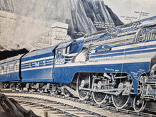 Load image into Gallery viewer, The Coronation Scot Train Illustration Book Plate,Train Of The London Midland and Scotish Railway, I