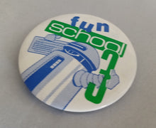 Load image into Gallery viewer, Vintage Fun School 2 Computer Game Promo Pin Badge 5.5cm Educational Retro